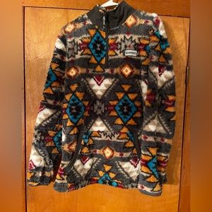 Hooey Men’s Aztec Fleece; 1/4 Zip; Medium